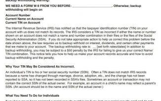 First b notice