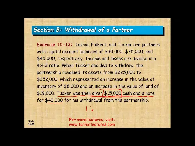withdrawal of a partner partnership accounting advanced partnership accounting