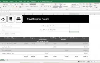 Travel expense report - employee reimbursement